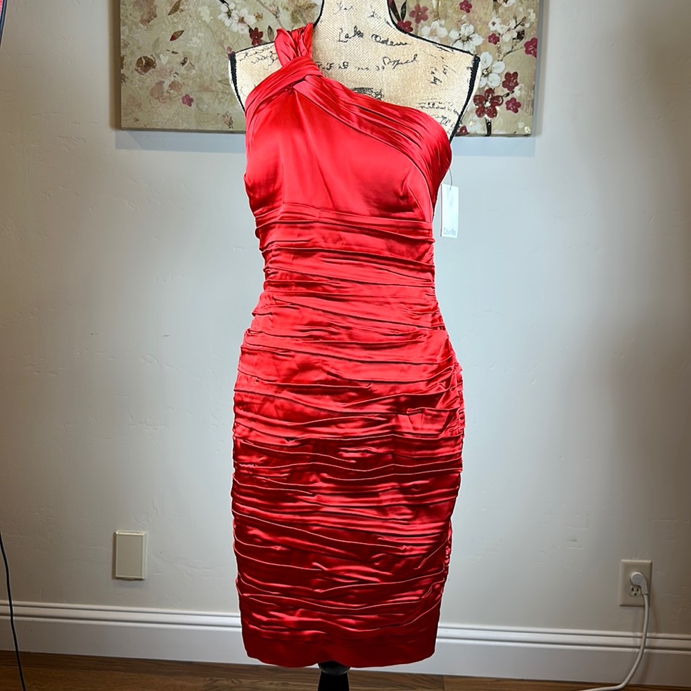 Calvin Klein Dress Red Size  10 for Holiday Party/ Cruise /Wedding NWT